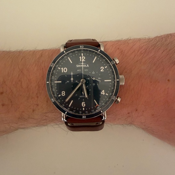 Like new shinola canfield sport chronograph watch
(45mm) - Picture 2 of 5